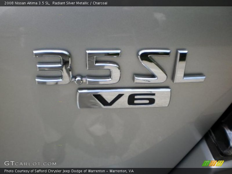 Radiant Silver Metallic / Charcoal 2008 Nissan Altima 3.5 SL