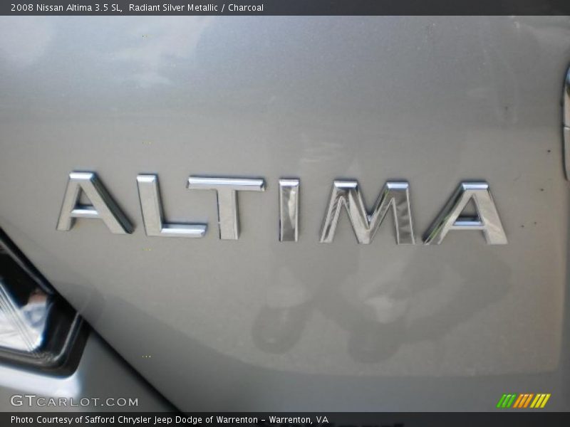 Radiant Silver Metallic / Charcoal 2008 Nissan Altima 3.5 SL