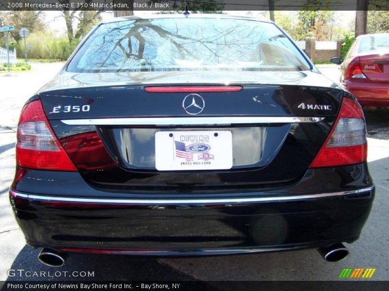 Black / Black 2008 Mercedes-Benz E 350 4Matic Sedan