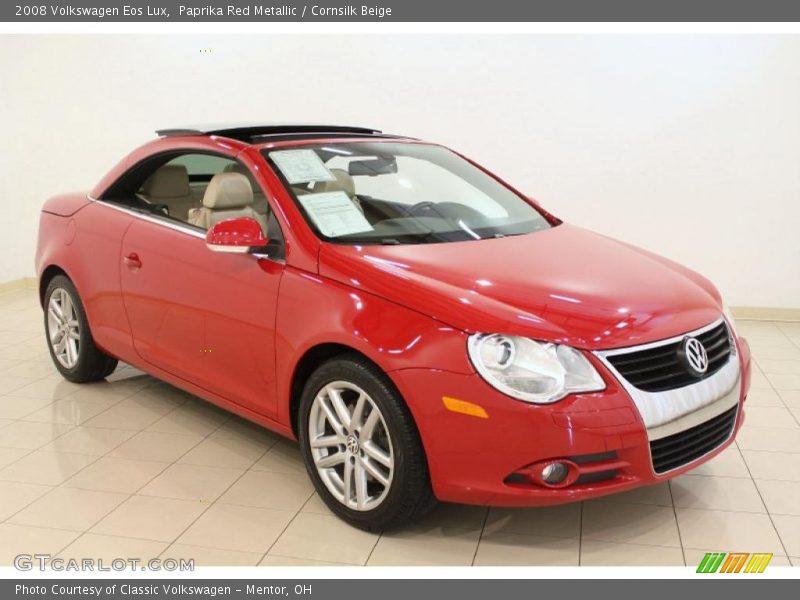 Paprika Red Metallic / Cornsilk Beige 2008 Volkswagen Eos Lux