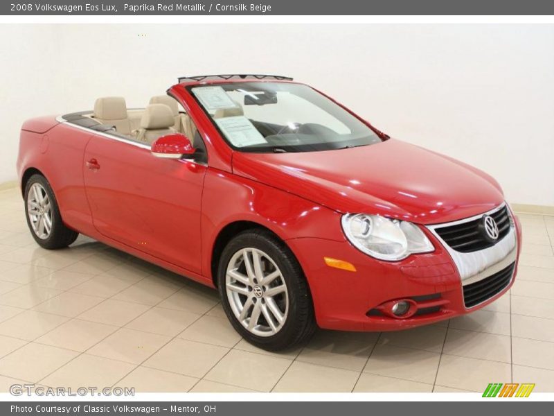 Paprika Red Metallic / Cornsilk Beige 2008 Volkswagen Eos Lux