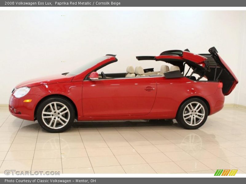 Paprika Red Metallic / Cornsilk Beige 2008 Volkswagen Eos Lux