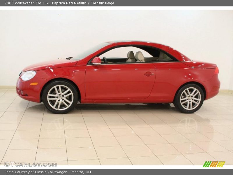 Paprika Red Metallic / Cornsilk Beige 2008 Volkswagen Eos Lux