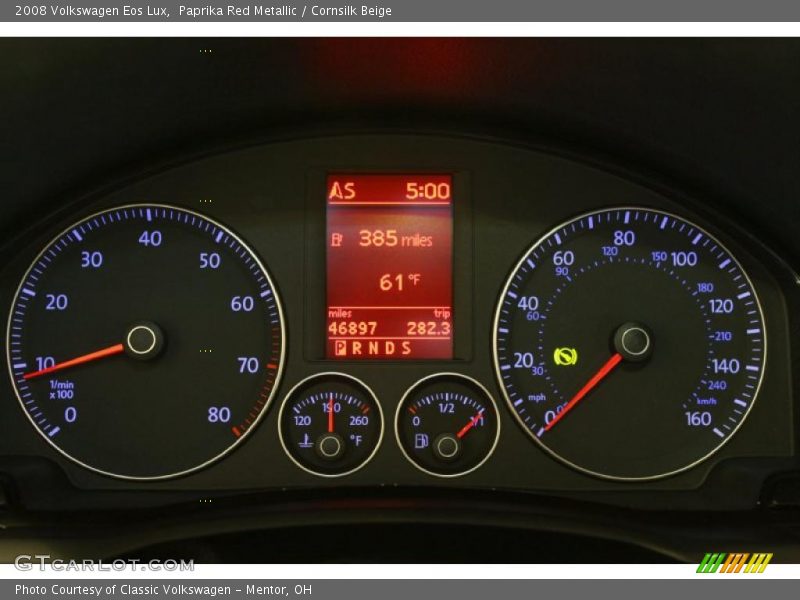 Paprika Red Metallic / Cornsilk Beige 2008 Volkswagen Eos Lux