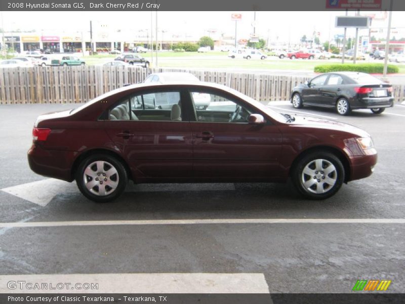 Dark Cherry Red / Gray 2008 Hyundai Sonata GLS
