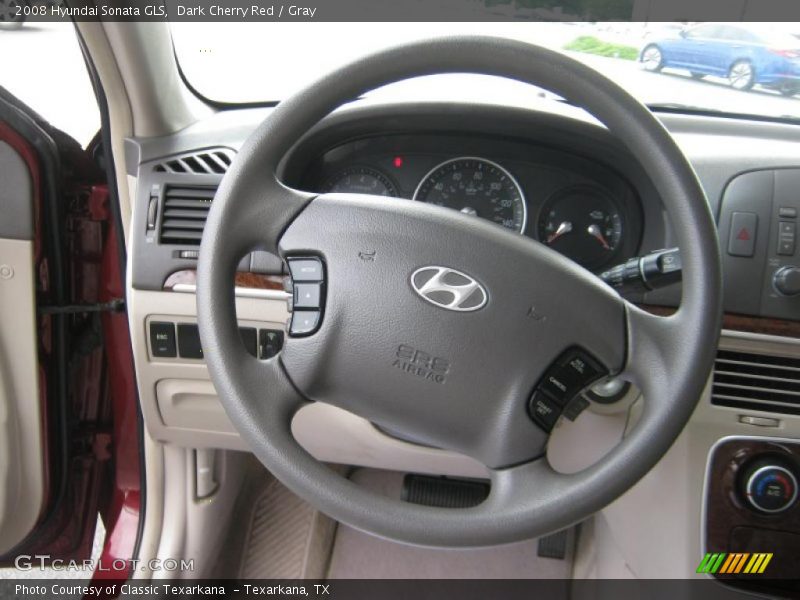 Dark Cherry Red / Gray 2008 Hyundai Sonata GLS