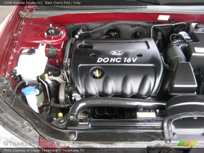 Dark Cherry Red / Gray 2008 Hyundai Sonata GLS