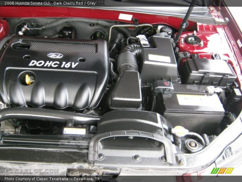 Dark Cherry Red / Gray 2008 Hyundai Sonata GLS