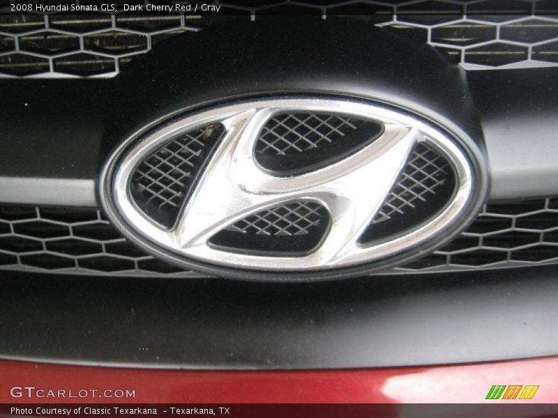 Dark Cherry Red / Gray 2008 Hyundai Sonata GLS