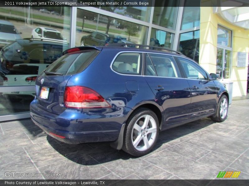 Tempest Blue Metallic / Cornsilk Beige 2011 Volkswagen Jetta TDI SportWagen