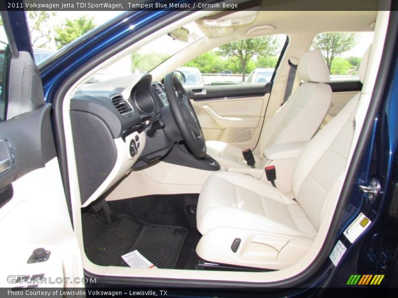 Tempest Blue Metallic / Cornsilk Beige 2011 Volkswagen Jetta TDI SportWagen
