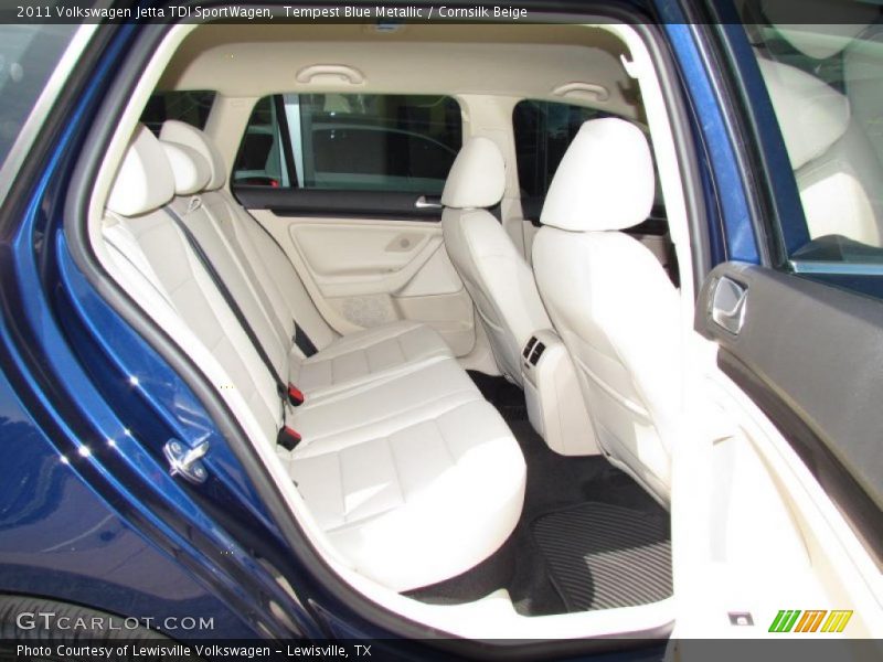 Tempest Blue Metallic / Cornsilk Beige 2011 Volkswagen Jetta TDI SportWagen