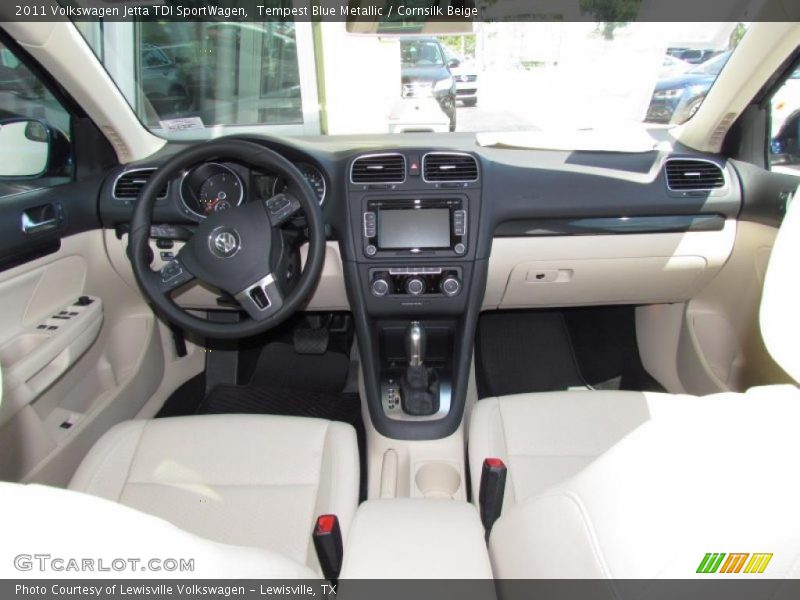 Tempest Blue Metallic / Cornsilk Beige 2011 Volkswagen Jetta TDI SportWagen