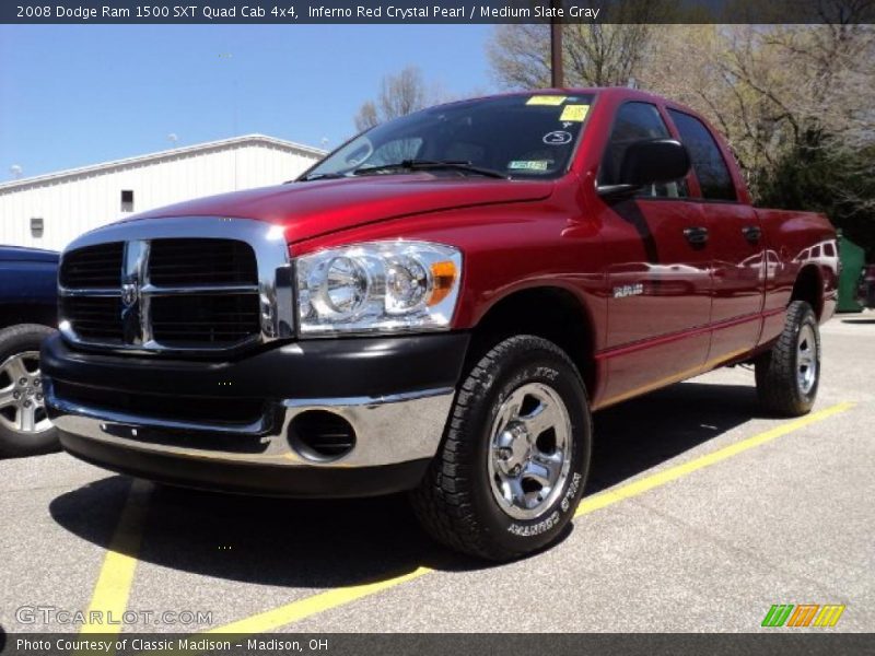 Inferno Red Crystal Pearl / Medium Slate Gray 2008 Dodge Ram 1500 SXT Quad Cab 4x4