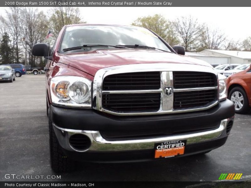 Inferno Red Crystal Pearl / Medium Slate Gray 2008 Dodge Ram 1500 SXT Quad Cab 4x4