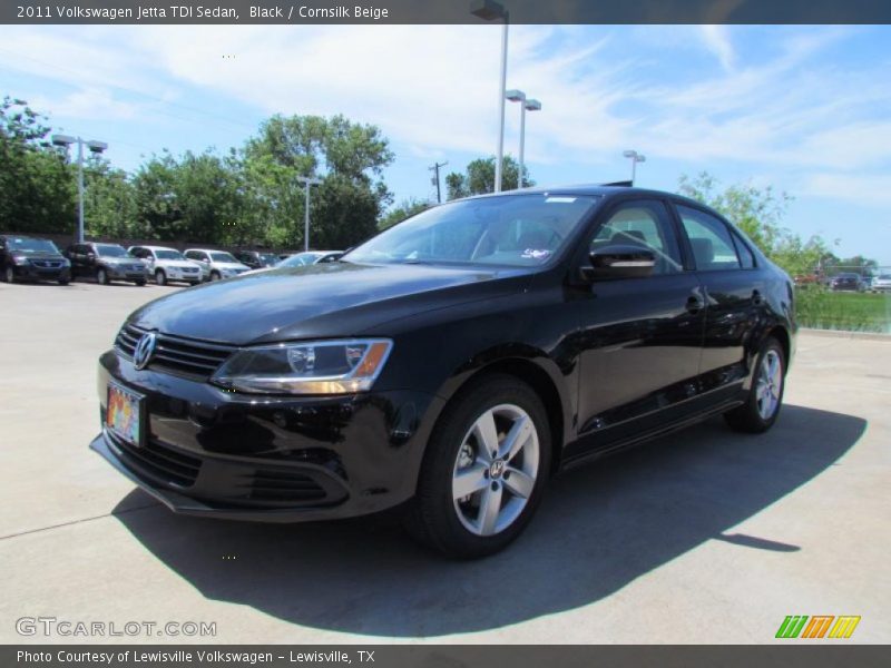 Black / Cornsilk Beige 2011 Volkswagen Jetta TDI Sedan