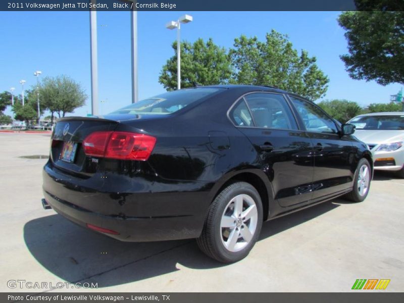 Black / Cornsilk Beige 2011 Volkswagen Jetta TDI Sedan