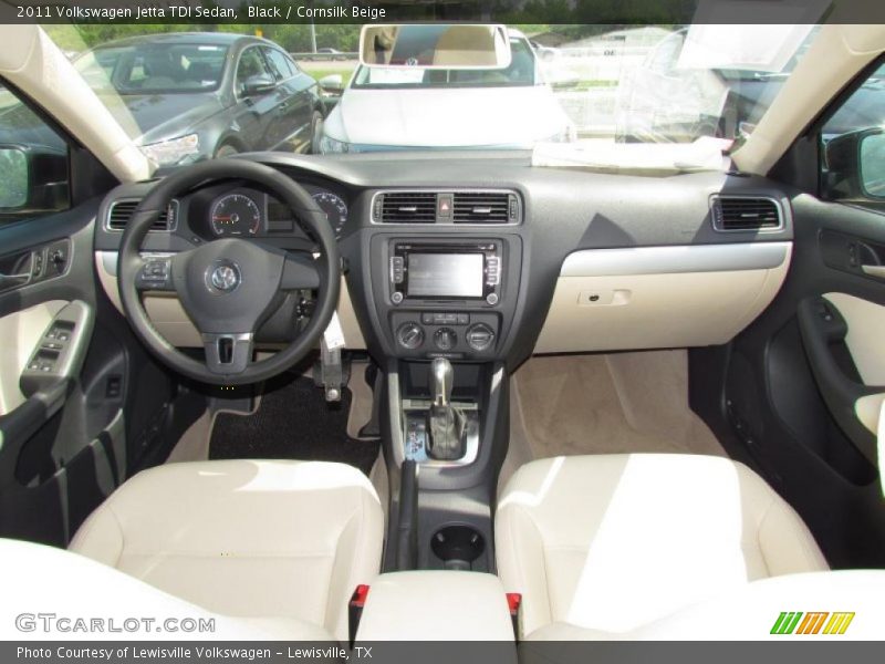 Black / Cornsilk Beige 2011 Volkswagen Jetta TDI Sedan