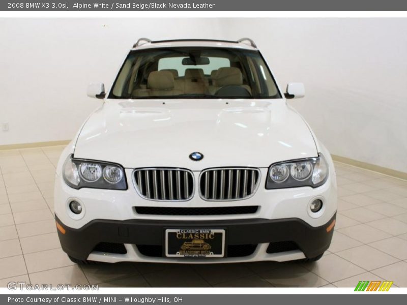 Alpine White / Sand Beige/Black Nevada Leather 2008 BMW X3 3.0si