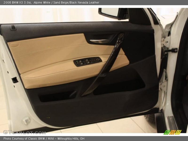 Alpine White / Sand Beige/Black Nevada Leather 2008 BMW X3 3.0si