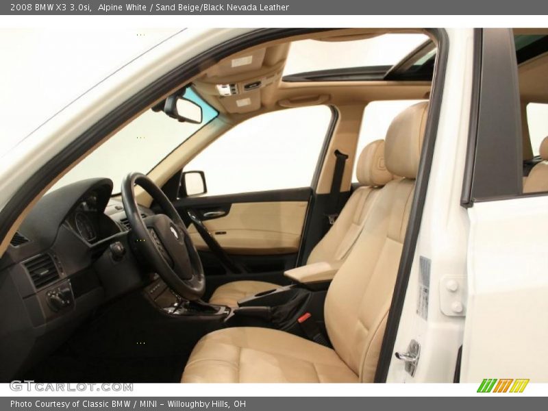 Alpine White / Sand Beige/Black Nevada Leather 2008 BMW X3 3.0si