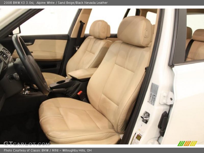 Alpine White / Sand Beige/Black Nevada Leather 2008 BMW X3 3.0si