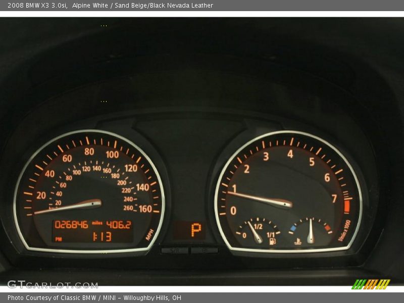Alpine White / Sand Beige/Black Nevada Leather 2008 BMW X3 3.0si