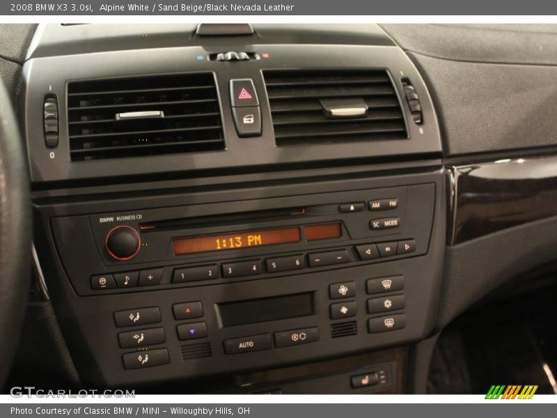 Alpine White / Sand Beige/Black Nevada Leather 2008 BMW X3 3.0si