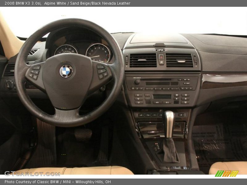 Alpine White / Sand Beige/Black Nevada Leather 2008 BMW X3 3.0si