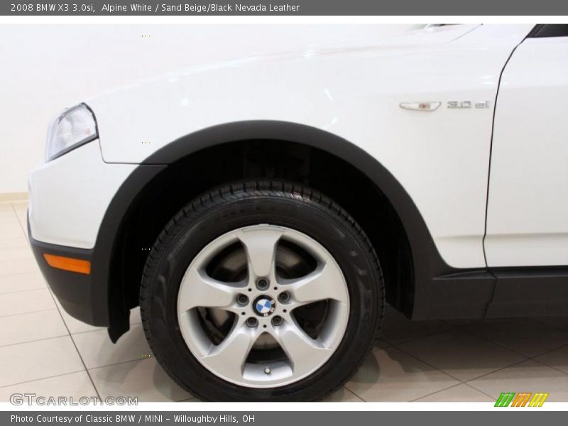 Alpine White / Sand Beige/Black Nevada Leather 2008 BMW X3 3.0si