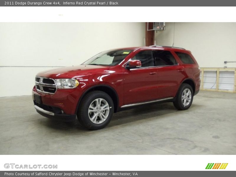 Inferno Red Crystal Pearl / Black 2011 Dodge Durango Crew 4x4