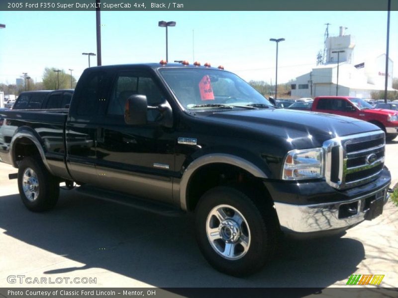 Black / Tan 2005 Ford F350 Super Duty XLT SuperCab 4x4