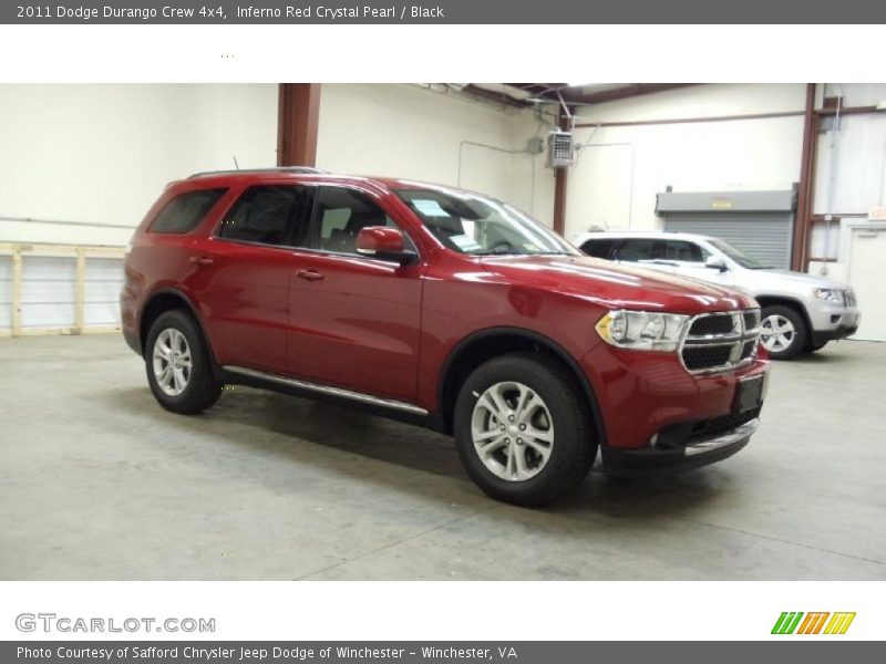 Inferno Red Crystal Pearl / Black 2011 Dodge Durango Crew 4x4