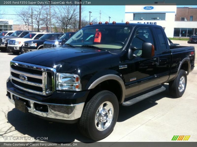 Black / Tan 2005 Ford F350 Super Duty XLT SuperCab 4x4