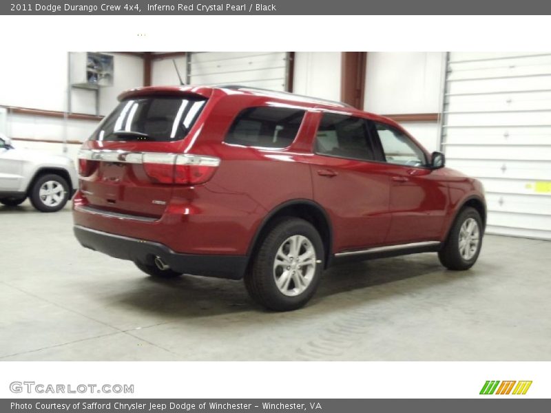 Inferno Red Crystal Pearl / Black 2011 Dodge Durango Crew 4x4