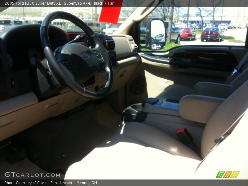 Black / Tan 2005 Ford F350 Super Duty XLT SuperCab 4x4