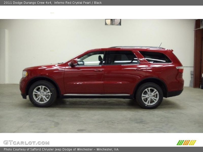 Inferno Red Crystal Pearl / Black 2011 Dodge Durango Crew 4x4