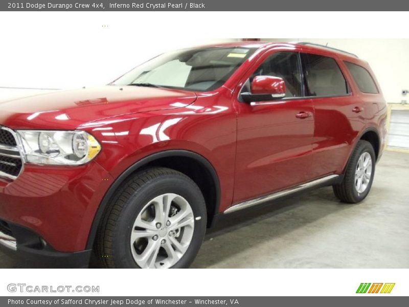 Inferno Red Crystal Pearl / Black 2011 Dodge Durango Crew 4x4