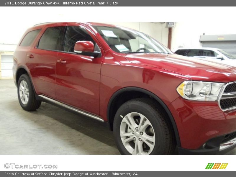 Inferno Red Crystal Pearl / Black 2011 Dodge Durango Crew 4x4