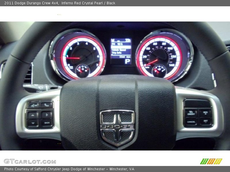 Inferno Red Crystal Pearl / Black 2011 Dodge Durango Crew 4x4
