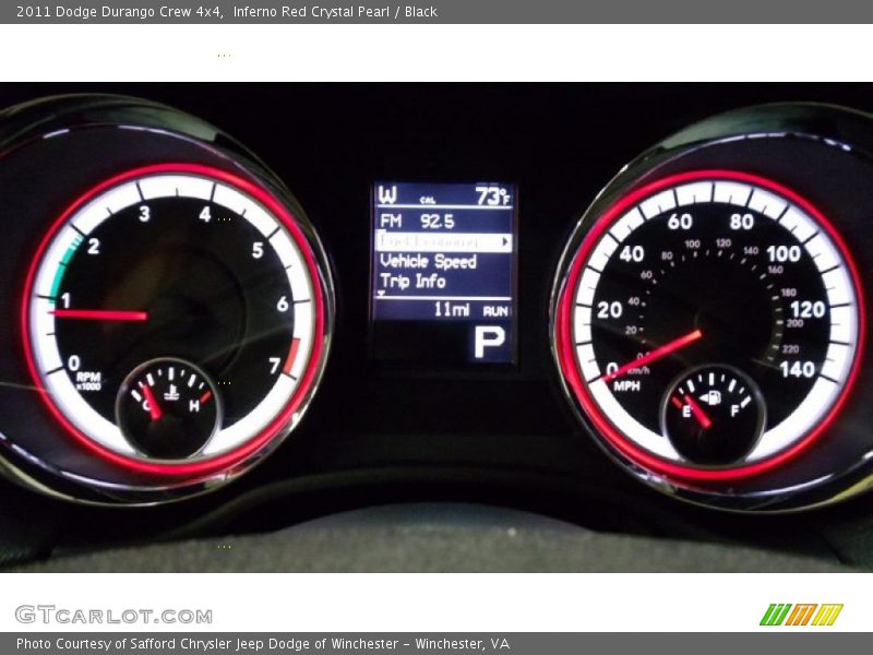 2011 Durango Crew 4x4 Crew 4x4 Gauges
