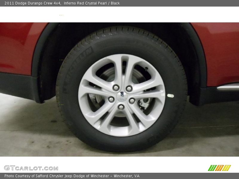 Inferno Red Crystal Pearl / Black 2011 Dodge Durango Crew 4x4