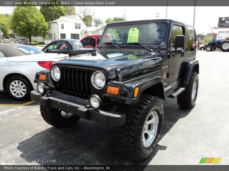 Black / Camel Beige/Dark Green 2002 Jeep Wrangler Sahara 4x4