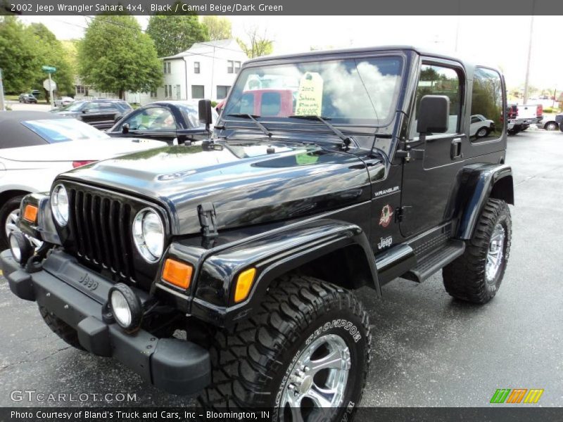 Black / Camel Beige/Dark Green 2002 Jeep Wrangler Sahara 4x4