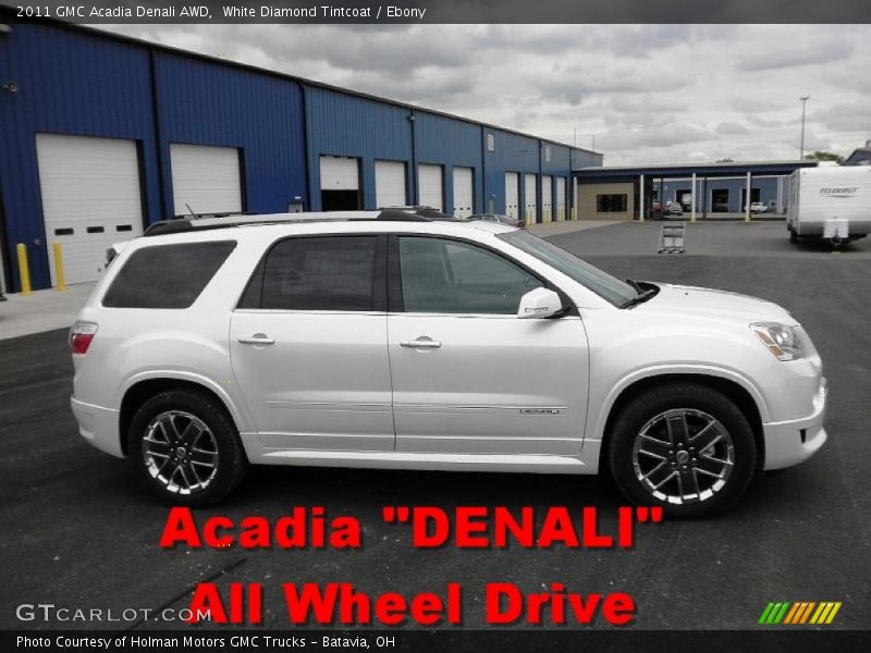 White Diamond Tintcoat / Ebony 2011 GMC Acadia Denali AWD