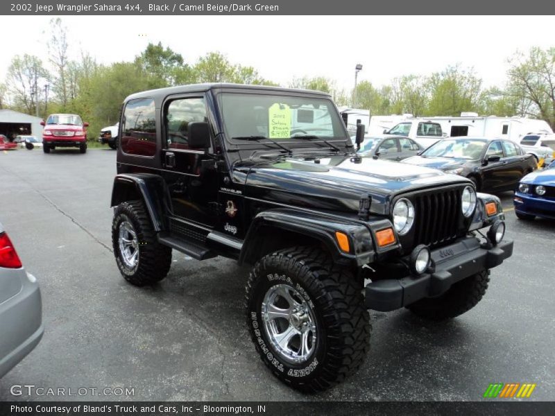 Black / Camel Beige/Dark Green 2002 Jeep Wrangler Sahara 4x4