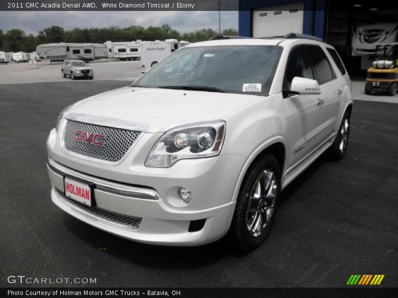 White Diamond Tintcoat / Ebony 2011 GMC Acadia Denali AWD