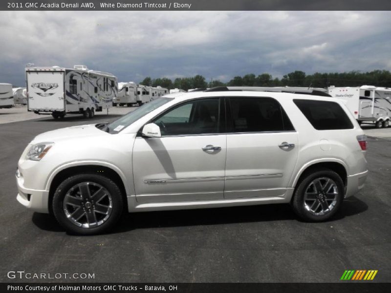 White Diamond Tintcoat / Ebony 2011 GMC Acadia Denali AWD
