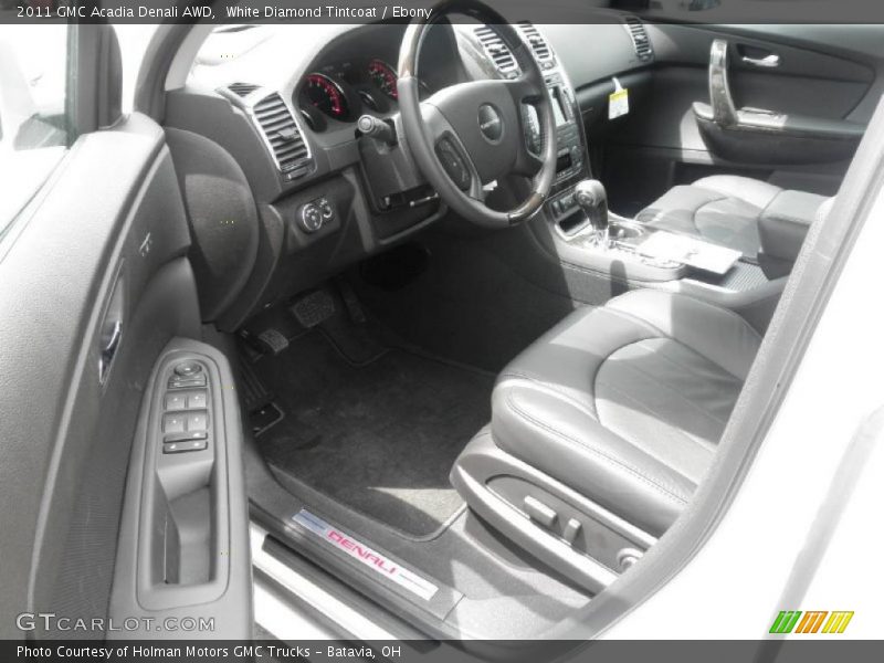 White Diamond Tintcoat / Ebony 2011 GMC Acadia Denali AWD