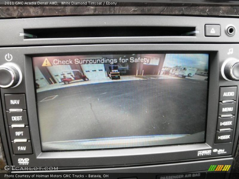 White Diamond Tintcoat / Ebony 2011 GMC Acadia Denali AWD